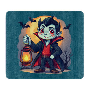 Tabla De Cortar Vampiro lindo con Halloween con linterna Kawaii