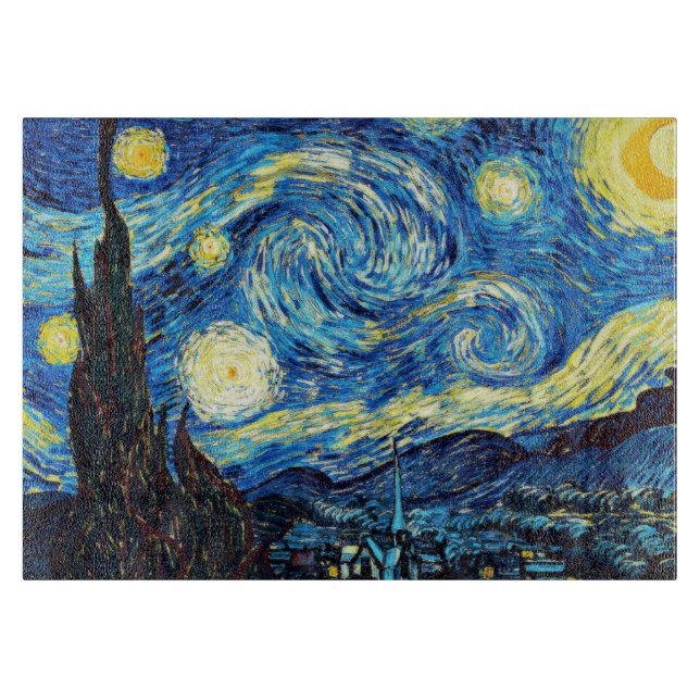 Tabla De Cortar Van Gogh - Noche estrellada (Anverso)