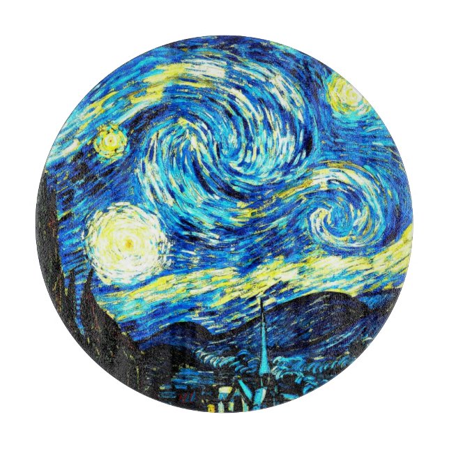 Tabla De Cortar Van Gogh - Noche Starry (Anverso)