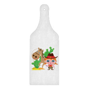 Tabla De Cortar Vaquera y caballo