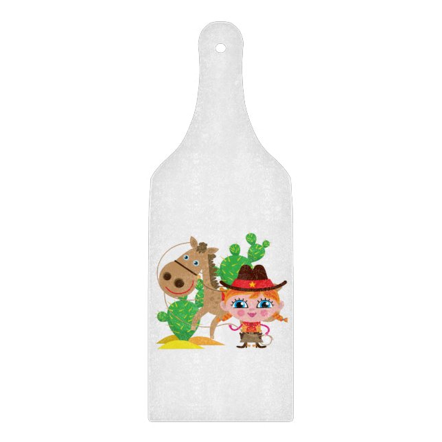 Tabla De Cortar Vaquera y caballo (Anverso)