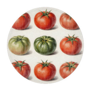 Tabla De Cortar Variedad de Tomate Antiguo Botánico Grid 