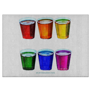 Tabla De Cortar vasos de chupito de SlipperyJoe's seis tazas dispu