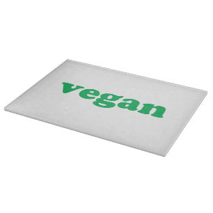 Tabla De Cortar Vega verde moderno tipografía vidrio blanco