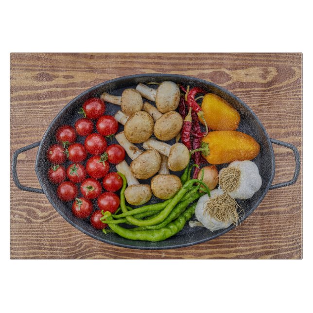 Tabla De Cortar Vegetable Casserole Dish Graphic with Wood Effect (Anverso)