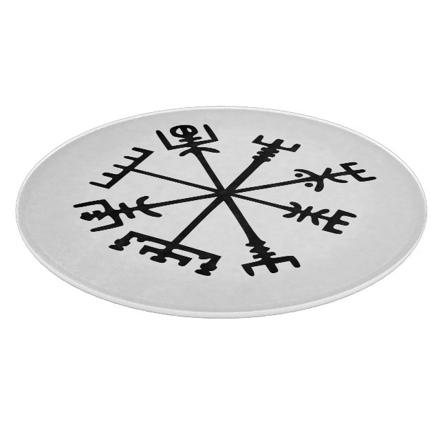 Tabla De Cortar Vegvísir (brújula vikina) (Borde)