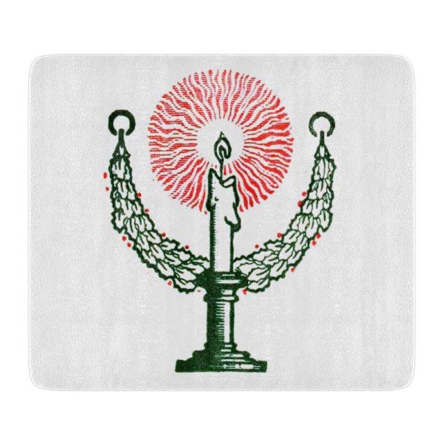 Tabla De Cortar Vela tradicional de Navidades (Anverso)