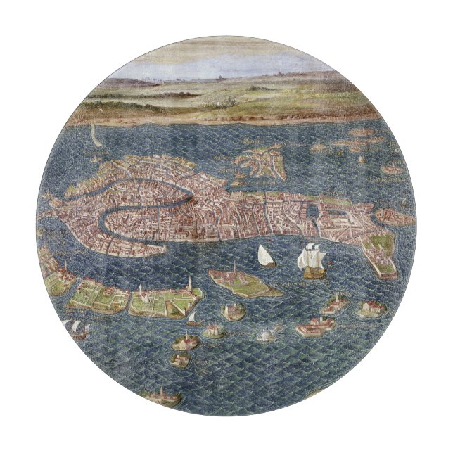 Tabla De Cortar VENECIA: MAPA, siglo XVI (Anverso)
