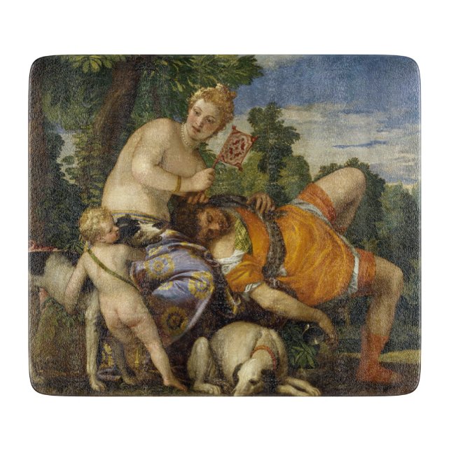 Tabla De Cortar Venus y Adonis (por Paolo Veronese) (Anverso)