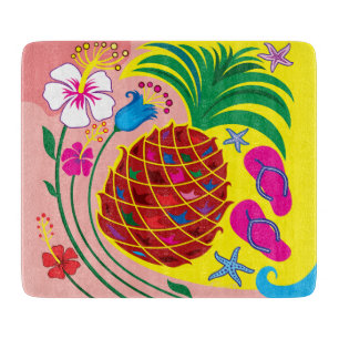 Tabla De Cortar Verano Tropical de Piña