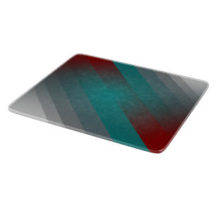 Tabla De Cortar verde azuladas rayas grises burdeos