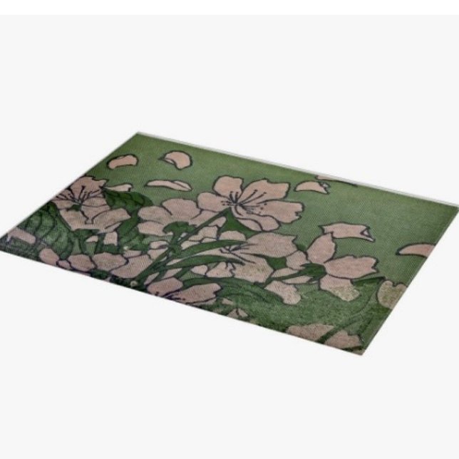 Tabla de cortar verde flor de rosa (Glass Cutting Board – 5 different sizes. 100% food safe.  tempered glass Non-skid rubber feet. 
)