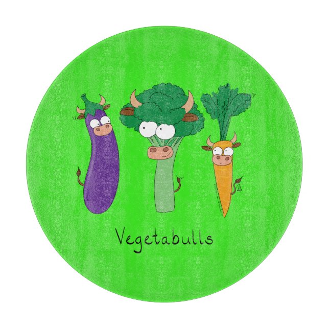 Tabla De Cortar Verduras divertidas Personalizados niños (Anverso)
