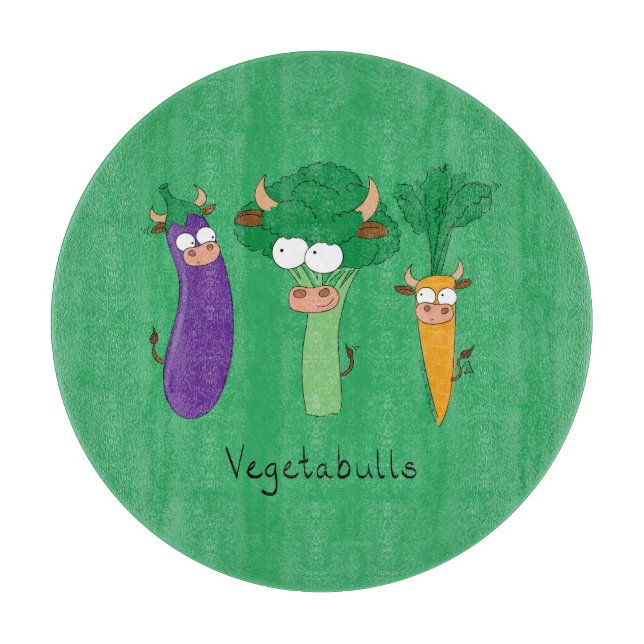 Tabla De Cortar Verduras divertidas Personalizados niños (Anverso)