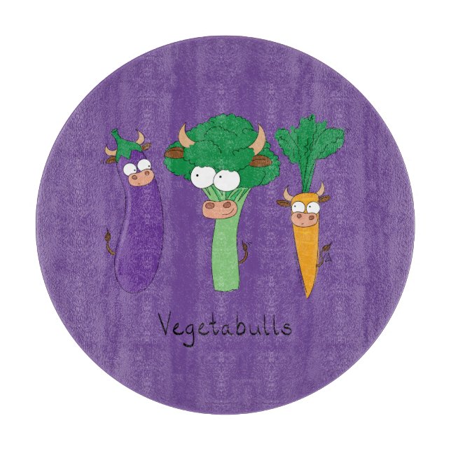 Tabla De Cortar Verduras divertidas Personalizados niños (Anverso)