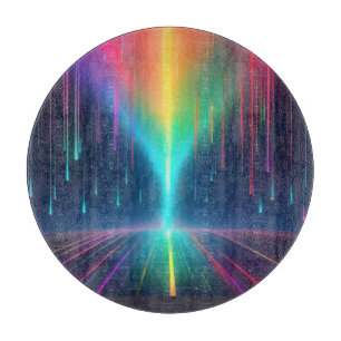Tabla De Cortar Viaje con gota de arcoiris