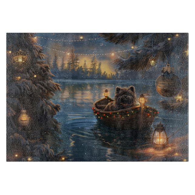 Tabla De Cortar Viaje de los Navidades festivos Affenpinscher (Anverso)