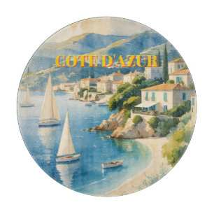 Tabla De Cortar Viaje francés estilo vintage Cote D'Azur