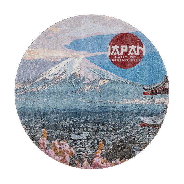 Tabla De Cortar Viajes en Japón del Monte Fuji     (Anverso)