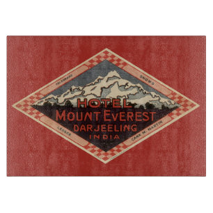 Tabla De Cortar Viajes vintage, Monte Everest, Darjeeling India