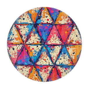 Tabla De Cortar Vibrante arte de triángulo de salpicadura