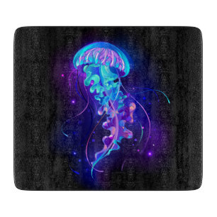 Tabla De Cortar Vibrante color Glustre medusas