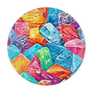 Tabla De Cortar Vibrante Crystal Cluster Art