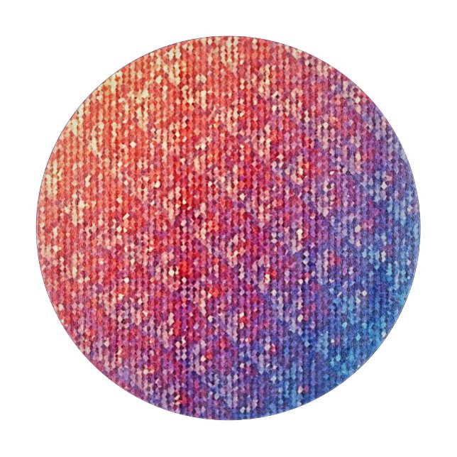 Tabla De Cortar Vibrante Esparkle de mosaico emocional (Anverso)