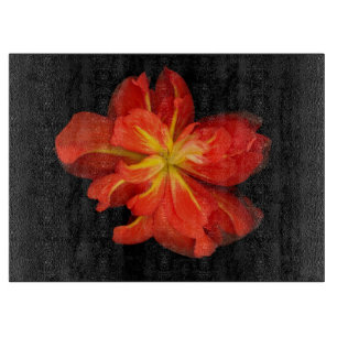 Tabla De Cortar Vibrante Naranja Begonia Macro