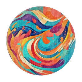 Tabla De Cortar Vibrante paisaje de sueños abstracto