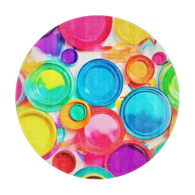 Tabla De Cortar Vibrante pintura paleta (Anverso)