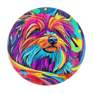 Tabla De Cortar Vibrante Yorkie Pop Art