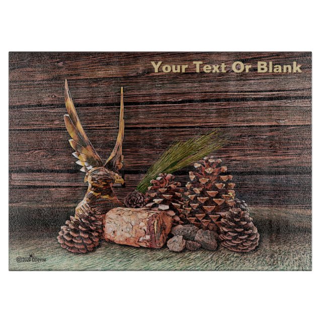 Tabla De Cortar Vida fija con águila (Anverso)