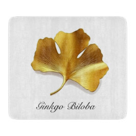 Tabla De Cortar Vida herbal: personalizable Golden Ginkgo Biloba