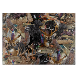 Tabla De Cortar Vida silvestre, ciervo, pato y caza de faisanes