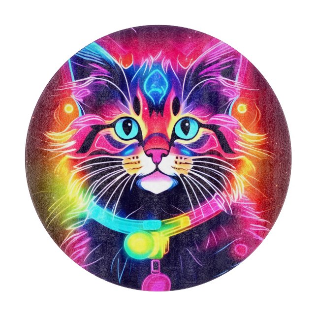 Tabla De Cortar Videos de gatos arcoiris (Anverso)