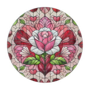 Tabla De Cortar Vidrieras florales día de San Valentín