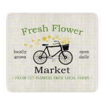 Vidrio de mercado de flores frescas