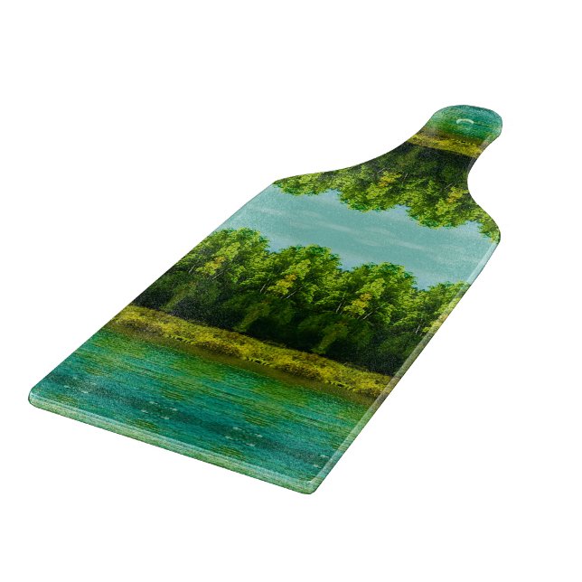 Tabla De Cortar Vidrio decorativo vibrante (Borde)