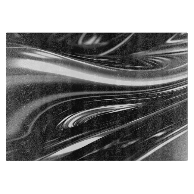 Tabla De Cortar Vidrio Metalizado plateado flotante (Anverso)