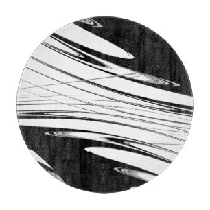 Tabla De Cortar Vidrio moderno blanco y negro