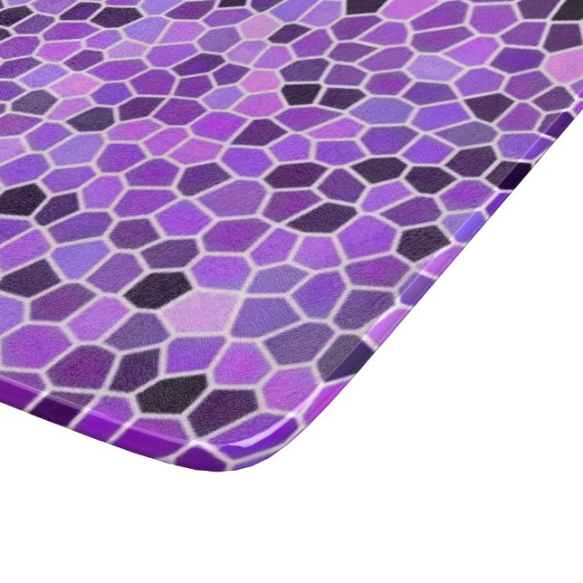 Tabla De Cortar Vidrio morado (Borde)