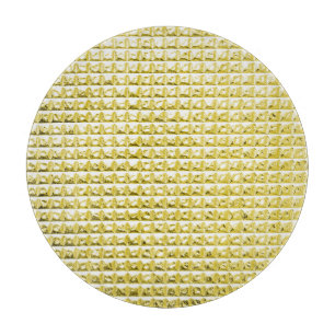 Tabla De Cortar Vidrio negro dorado: superficie lujosa.