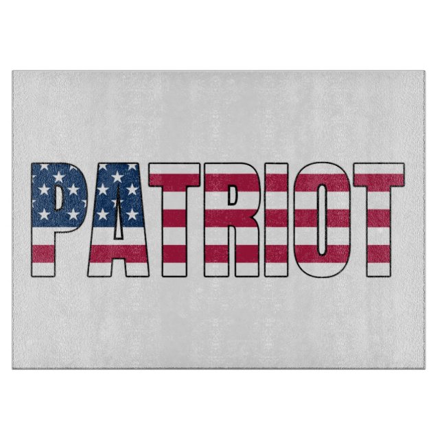 Tabla De Cortar Vidrio Patriot Flag (Anverso)