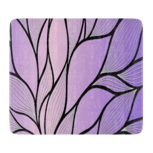 Tabla De Cortar Vidrio Pearlescent Purple Creative Leave