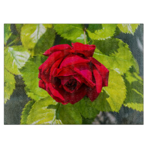 Tabla De Cortar Vidrio rosa rojo