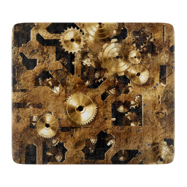 Tabla De Cortar Vidrio Steampunk (Anverso)