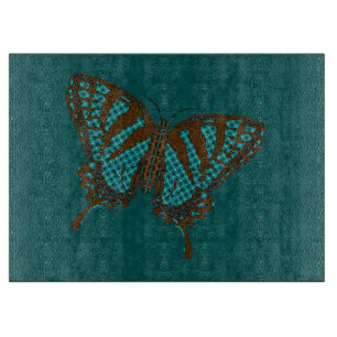 Tabla de cortar vidrio Swallowtail nativa