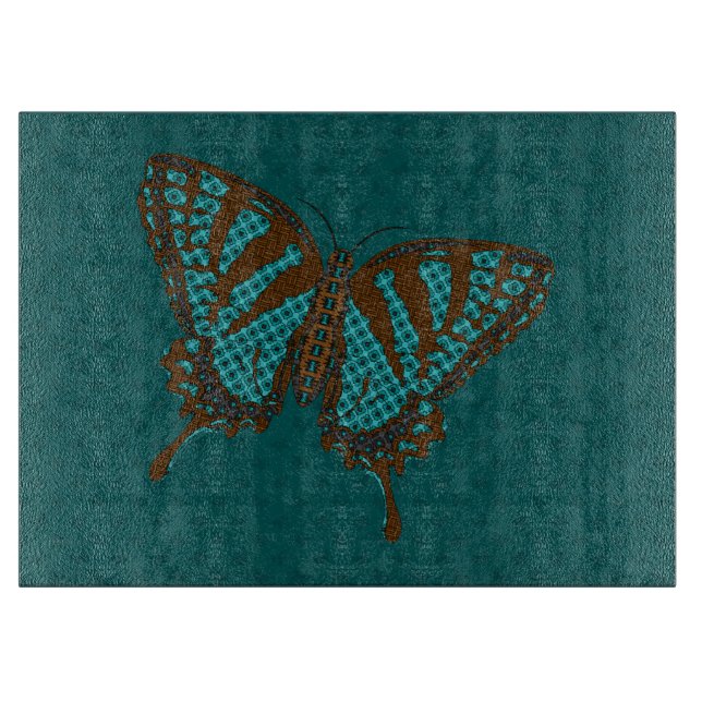 Tabla de cortar vidrio Swallowtail nativa (Anverso)