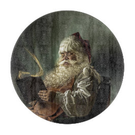 Tabla De Cortar Vieja imagen de la magia de Santa Claus de las vac